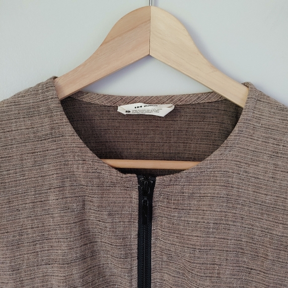 Skunkfunk Basilia Linen Bomber Jacket Size Medium Tan - Picture 8 of 16